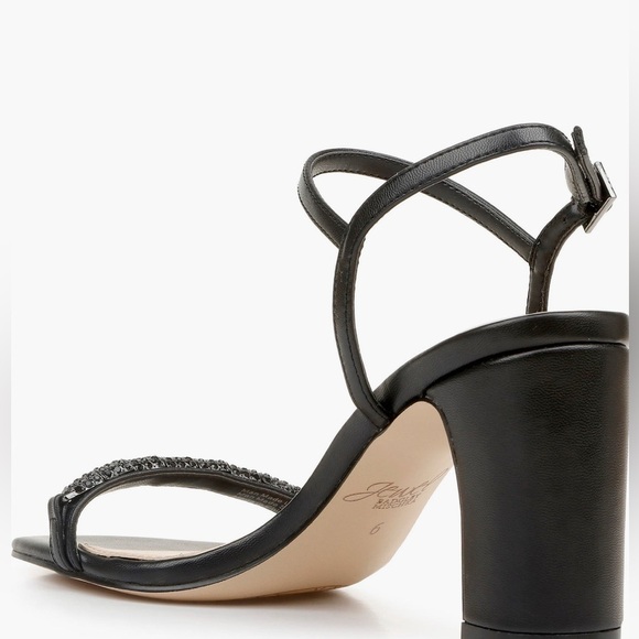 NEW! Jewel Badgley Mischka Charlee Block Heel Sandal in Black - Size 9 - Picture 3 of 7